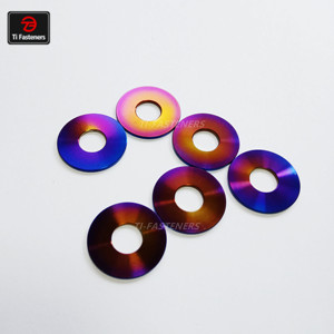 Din125 M4 M5 M6 M8 M10 cầu vồng màu countersunk GR5 gr2 Titan phẳng máy giặt cho xe đạp xe máy sửa đổi - Product Image 2