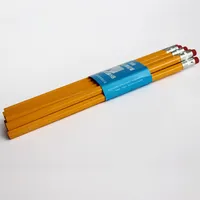 مبيعات المصنع مباشرة 7.5 "OEM الجسم الأصفر خشبية hb #2 أقلام رصاص مع ممحاة بكميات كبيرة