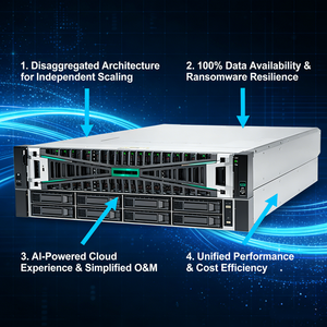Almacenamiento <span class=keywords><strong>HP</strong></span> E Alletra Serie MP: Almacenamiento Flash NVMe de Extremo a Extremo con Desacoplamiento Global y Almacenamiento en Red Empresarial con 100% de Datos Garantizados - Product Image 1