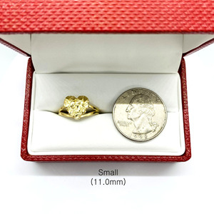 Anello da Uomo Duyizhao Hip Hop Personalizzato di Alta Qualità, Placcato in Oro 14K, Design a Cuore - Product Image 3