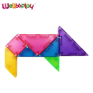 Wellbbplay บล็อกแม่เหล็กแทนแกรมแบบสาม<span class=keywords><strong>มิติ</strong></span>สำหรับเด็กอุปกรณ์ช่วยสอนแม่เหล็กเพื่อการเรียนรู้เชิง<span class=keywords><strong>เรขาคณิต</strong></span> - Product Image 3
