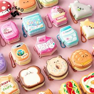 Mini tascabile creativo cartone animato Kawaii Squishy nota adesiva con anello accessorio Must Have per bambini della scuola - Product Image 4