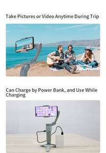 Trépied stabilisateur de cardan de bâton de téléphone intelligent pour vidéo d'action de téléphone Vlog Tiktok Microfilm pour tous les téléphones avec fonction BT - Product Image 5