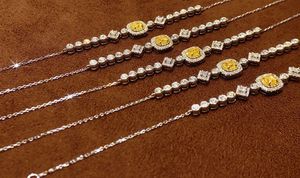 Pulsera de tenis Xinfly de oro puro de 18 quilates con diamantes amarillos naturales, pulseras y brazaletes de diamantes de primera calidad - Product Image 5