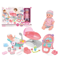 14 pouces 12 sons eau potable pipi Reborn fille Silicone bébé poupée semblant jouer jouets pour enfants filles poupées accessoires jouet
