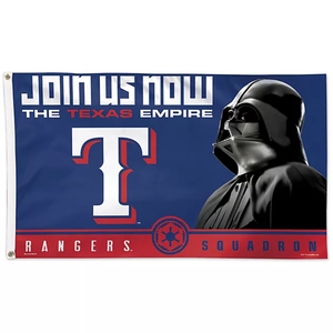 จัดส่งรวดเร็ว ธงทีม MLB ออกแบบพิมพ์ลายตามสั่ง ทีมเท็กซัส เรนเจอร์ส - Product Image 5