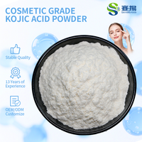 SAIYANG Grosir 99% Bahan Baku Bubuk Asam Kojic CAS 501-30-4 Pemutih Kulit Kelas Kosmetik Asam Kojic Asli Perawatan Kulit