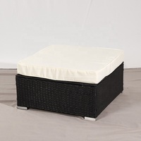 Best-seller Sofa sectionnel de jardin en rotin noir PE Mobilier de jardin personnalisé de luxe pour patio Ensembles de jardin