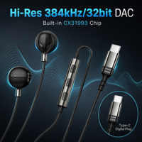 Auriculares USB-C OEM ODM con Chip de Decodificación Digital, Cómodos Auriculares Intrauditivos con Cable y Control Remoto Integrado para Música y Llamadas