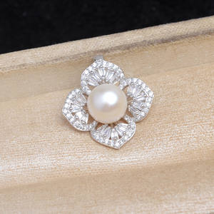 Pendentif en argent S925, herbe porte-bonheur, 9-10 mm, carré, accessoire de bricolage, boucle universelle, pendentif A6051, broches de mode, bijoux - Product Image 5