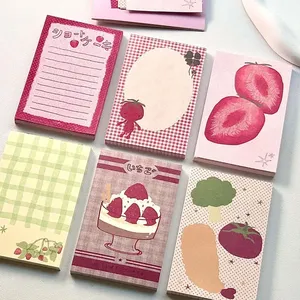 Dâu Tây <span class=keywords><strong>Memo</strong></span> Pads Kawaii phong cách Hàn Quốc M5 sổ lưu niệm giấy Tạp Chí Ins cà chua notepad lưới cơ sở giấy trang trí nguồn cung cấp - Product Image 2