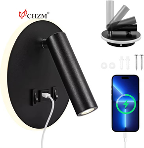 <span class=keywords><strong>Led</strong></span> nhôm phòng ngủ đèn tường khách sạn đầu giường đọc sách nhỏ Spotlight trong nhà đơn giản với chuyển đổi nền tường chiếu sáng - Product Image 1