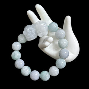 Bracelet en jadéite birmane de qualité supérieure, grade A, avec <span class=keywords><strong>Pixiu</strong></span>, unisexe (avec NGTC) - Product Image 5