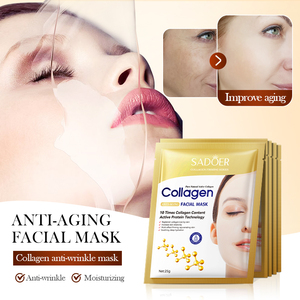 Mascarilla Facial de Colágeno SADOER Antienvejecimiento, Reafirmante, Iluminadora e Hidratante con Reparación Suave para Piel Áspera, para Todo Tipo de Piel - Product Image 1