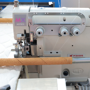 BF-SB2B tự động Nệm biên giới overlock Máy may trướ<span class=keywords><strong>c</strong></span> và sau đôi đầu nệm vải serging máy may - Product Image 4