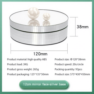 Plateau tournant motorisé électrique original de 12 cm, 360 degrés, 3 vitesses, pour la photographie, la prise de vue de bijoux et de montres - Product Image 2