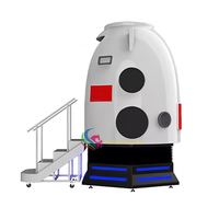 Simulador de Nave Espacial con Cine VR 9D de Doble Asiento, Equipo de Parque de Atracciones Interior con Tecnología de Realidad Virtual, Fibra de Vidrio