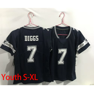 قمصان كرة القدم الأمريكية عالية الجودة للشباب والأطفال، رقم 88 لسيدي لامب، رقم 4 لدريك بريسكوت، رقم 7 تريفون ديجز، فريق دالاس - Product Image 5