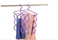 Porte-vêtements moderne à un seul niveau en plastique pour écharpes, ceintures, vêtements, 12 trous, en PP, conçu pour l'organisation des manteaux, installation facile