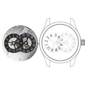 Mecanismo Miyota 8215 Modificado, Módulos de Complicaciones de Calibre Automático con Mecanismo de Salto de Hora para Fabricantes de Relojes Personalizados JX215B - Product Image 1