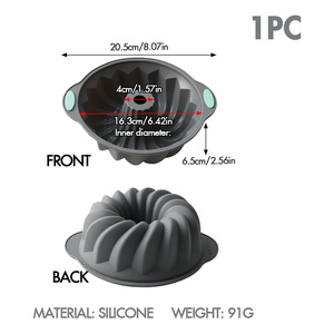 Molde Redondo Antiadherente de Silicona para Hornear, Bandeja Acanalada para Pasteles, para Pasteles Caseros de <span class=keywords><strong>Cumpleaños</strong></span>, Gelatina, Flan, Herramientas para Hornear - Product Image 2