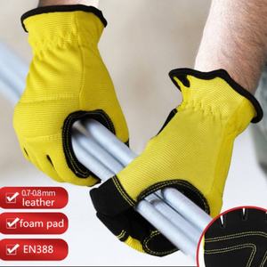 โรงงานผลิตถุงมือเพื่อความปลอดภัยตามหลักสรีรศาสตร์แบบขายส่ง ปรับแต่งได้ รองรับหน้าจอสัมผัสอเนกประสงค์ บุโฟม หนังสังเคราะห์ - Product Image 4