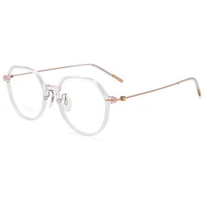 2024 Luxury Brand IP Thin Mixed Fonex Eyewear Reading Anti Blue Light Ultem and Titanium Glasses Optical Frame for Men