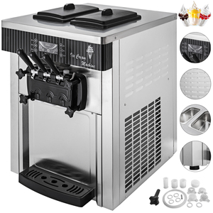 Machine à crème glacée commerciale de comptoir, 3 <span class=keywords><strong>saveurs</strong></span>, fabrication automatique de yaourt, fabrication de crème glacée molle, prix de vente de cônes - Product Image 3