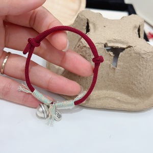 Red <b>Rope</b> Bell <b>Bracelet</b> 999 Sterling Silver Women's Simple Chinese Style Everyday Wear Niche Design - Product Image 5