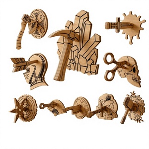 Décapsuleur porte-clés en bois découpé au laser sur mesure, artisanat médiéval, décoration murale en tilleul fait main, cadeau - Product Image 1