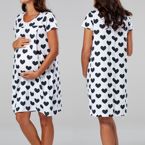 Nuova <span class=keywords><strong>Camicia</strong></span> <span class=keywords><strong>da</strong></span> <span class=keywords><strong>Notte</strong></span> alla Moda per Maternità, Abbigliamento <span class=keywords><strong>da</strong></span> Casa, Vestito <span class=keywords><strong>Premaman</strong></span> per Allattamento - Product Image 1