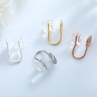 Accessoires de bijouterie en laiton, clips d'oreille en spirale, convertisseur de boucles d'oreilles, attaches en silicone pour boucles d'oreilles, clips pour la fabrication de bijoux