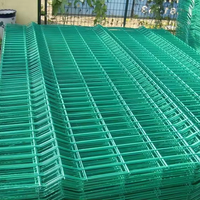 Clôture en treillis métallique soudé 3D courbé pour jardin, portails de sécurité pour allées à faible entretien, modélisation 3D