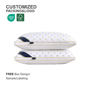 Oreiller de Lit de Haute Qualité au Garnissage Doux en Duvet, Cœur d'Oreiller avec Taille et Graphisme Personnalisés, Oreiller d'Hôtel Confortable pour le Sommeil - Product Image 1