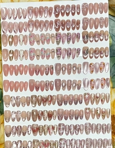 Venta al por Mayor de 10 <span class=keywords><strong>Uñas</strong></span> Postizas Hechas a Mano, Nueva Moda Francesa, <span class=keywords><strong>Uñas</strong></span> de Presión de Alta Calidad, ABS Acrílico, Cobertura Completa - Product Image 3