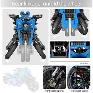 Moto Volante Créative et Originale, Modèle MOC, Ensemble de Blocs de Construction en Plastique, Jouet Éducatif, Briques, Cadeau pour Enfants et Garçons - Product Image 6