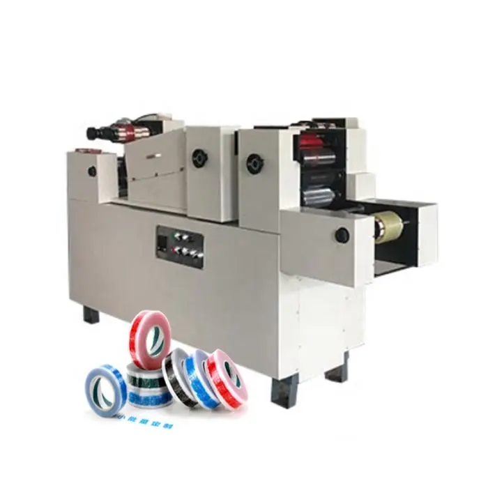 Automatic bopp tape slitting rewinding machine adhesive tape machine with UV drying adhesive tape printing machine