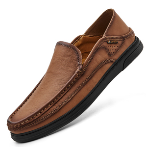 Men's Slip-on <strong>Loafers</strong> Walking <strong>Shoes</strong> Comfortable Handmade Genuine Leather Casual <strong>Shoes</strong> - Product Image 4