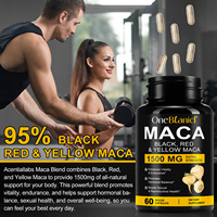 Capsules de Poudre de Racine de Maca Noire Bio, Extrait de Plantes Pour Hommes, Supplément Ultime de Maca Noire