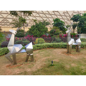 J251 Professional Manufacture Handmade <b>Animal</b> Metal Sculpture Outdoor Decor <b>Abstract</b> Stainless Steel Sculpture Statue Custom - Product Image 3