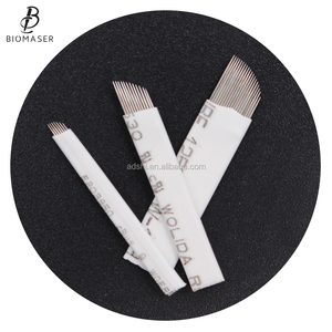 Biomaser ceja del tatuaje agujas 3D aguja de bordado/0,18/0,2/0,25mm pines nano microblading agujas para - Product Image 2
