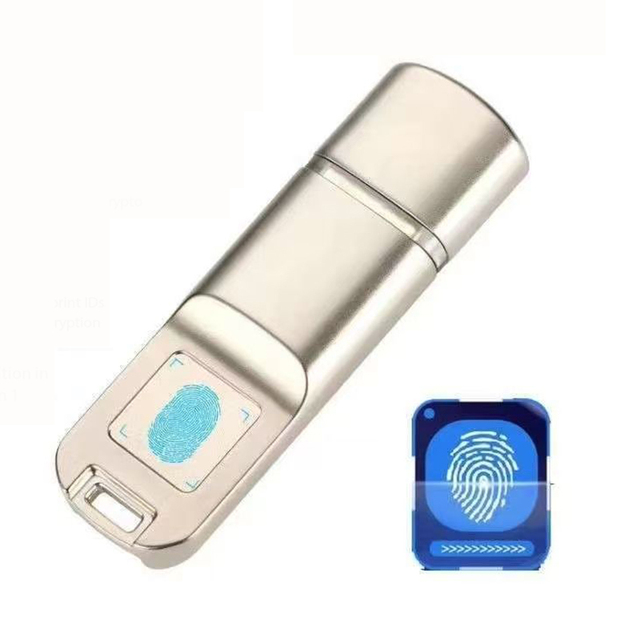 Fingerprint Encryption 128GB 256GB 512GB 1TB Metal Pendrive USB3.20Type C Phone OTG Pen Drives Solid State USB Flash Drive