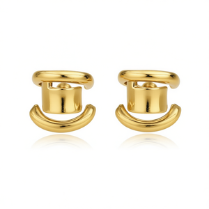 Pendientes de Botón de Acero Inoxidable de Alta Calidad con Diseño Geométrico Minimalista para Mujer, Accesorios Íntimos Baratos de Moda para Uso Diario - Product Image 1