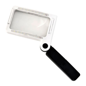 3.5X 16 lumières LED poignée pliante carrée <span class=keywords><strong>loupe</strong></span> de bureau <span class=keywords><strong>pour</strong></span> bijoux passe-temps et <span class=keywords><strong>soudure</strong></span> - Product Image 4