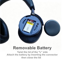 Nouveau casque avec annulation de bruit ANC, batterie amovible, casque sans fil supra-auriculaire, pliable, coussin ultra-doux