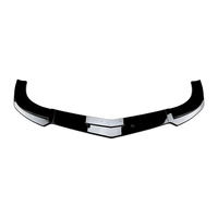 Kit carrosserie avec becquet avant en ABS noir brillant et motif carbone, adapté à la Mercedes-Benz Classe C W204 C63 2011-2014