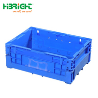 Boîte pliante de fruits et légumes de ferme caisse en plastique pliable personnalisée de couleur pour magasin