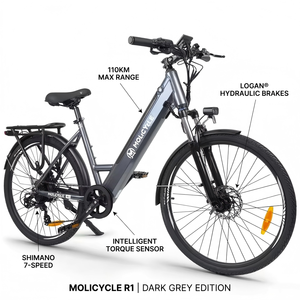 Molicycle R1 <b>Electric</b> City Bike 36V 14.5Ah 250W Brushless Rear <b>Hub</b> Motor 26 Inch Lightweight Commuter Long Range Hydraulic Disc - Product Image 2