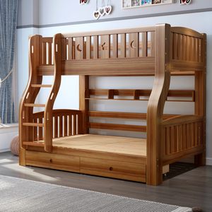 Giường Tầng Cho Trẻ Mới Biết Đi Với Giường Tầng Trượt Có Cầu Thang Ngăn Kéo - Product Image 1