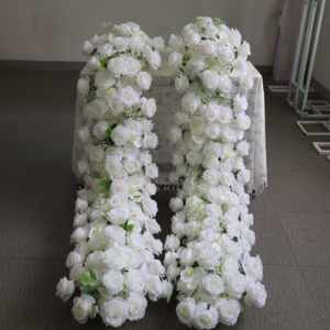 Luxe Soie Artificielle Bourgogne Rose Longue Fleur Coureur Mousse Titulaire Chic <span class=keywords><strong>De</strong></span> Mariage Événement Lieu Table Décoration Fournitures - Product Image 4